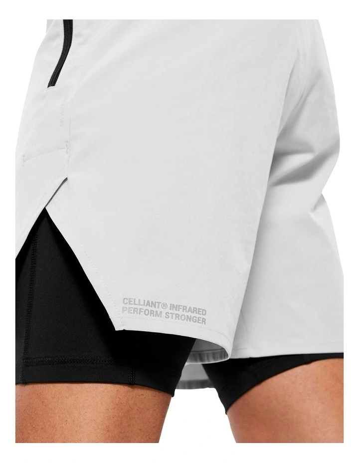 Breathable Lightweight Cross Training Performance Celliant Shorts in Grey image 7