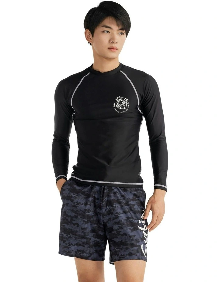 Surfing UV Protection Top in Black image 5