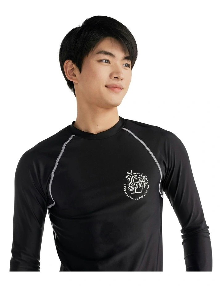 Surfing UV Protection Top in Black image 7