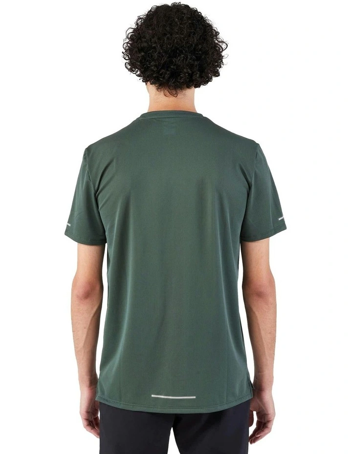 Kiprun Run 500 Dry Running Breathable T-shirt in Dark Green/Grey image 2