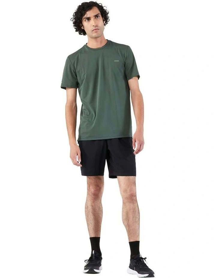 Kiprun Run 500 Dry Running Breathable T-shirt in Dark Green/Grey image 4