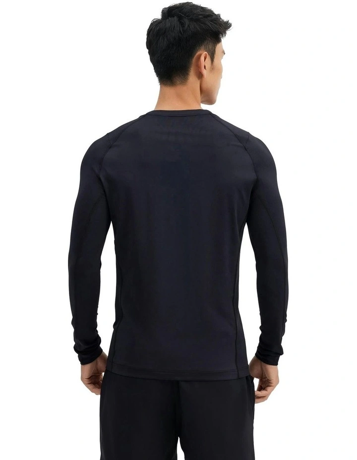 Men's Long-Sleeved Training T-shirt in Smoked Black image 2