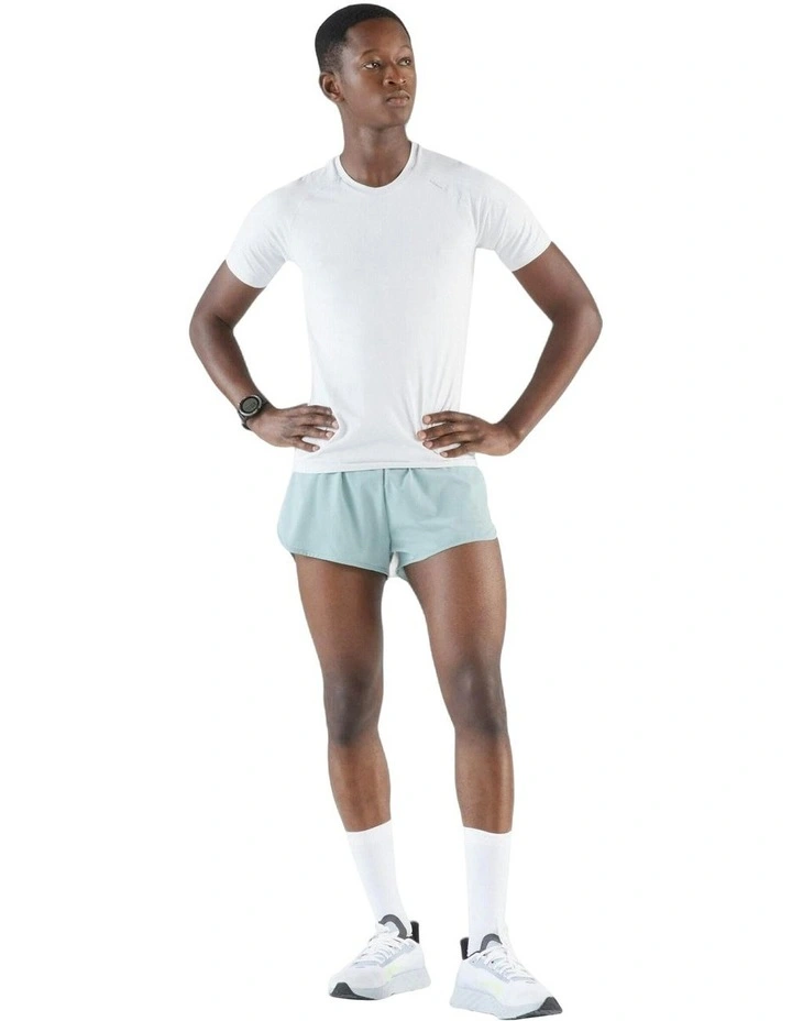 Run 500 Comfort Split Running Shorts in Acid Green image 3