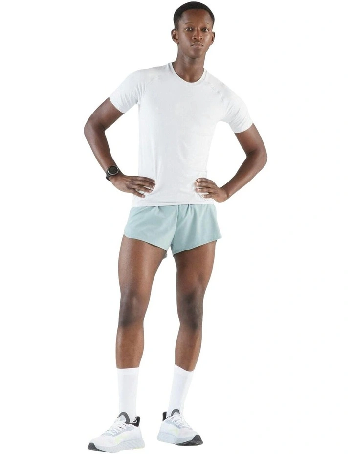 Run 500 Comfort Split Running Shorts in Acid Green image 4