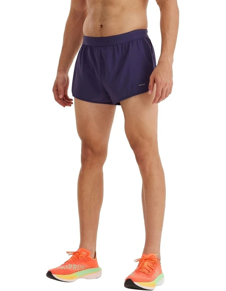 Kiprun Run 500 Comfort Split Running Shorts in Midnight purple image 3