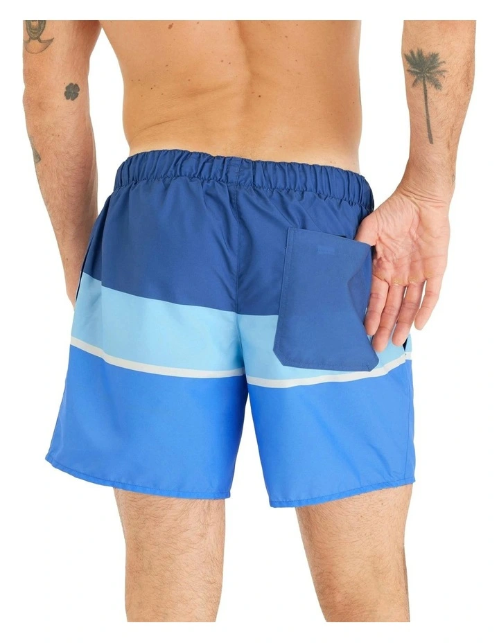 Surf 100 15 Inch Swim Short in Stripy Blue image 2
