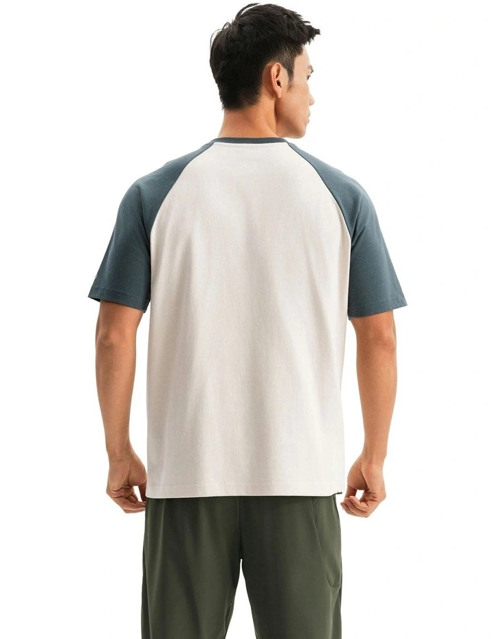 520 Linen Raglan-Sleeve Training T-Shirt in Beige image 2