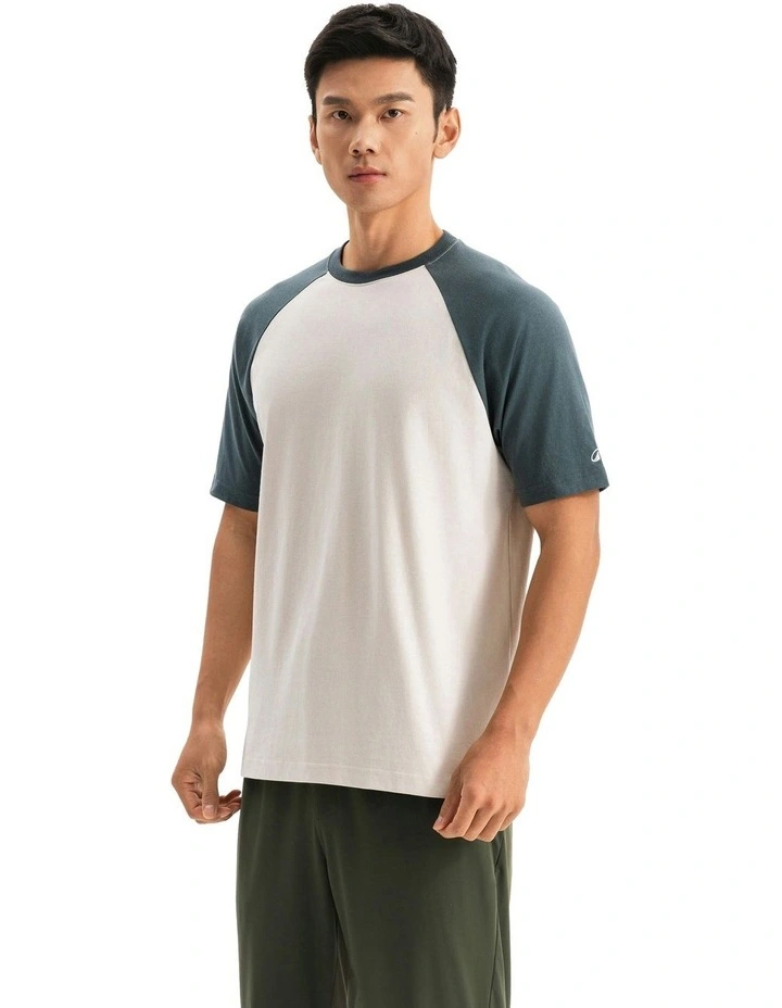 520 Linen Raglan-Sleeve Training T-Shirt in Beige image 3