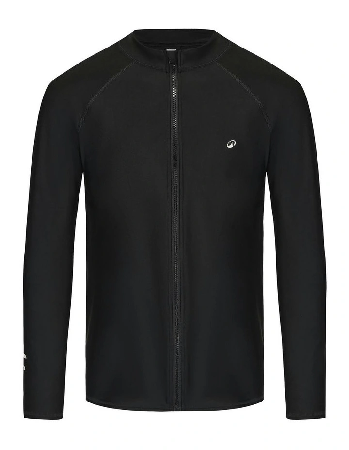 550 Surfing Zip UV Resistant Top in Black image 5