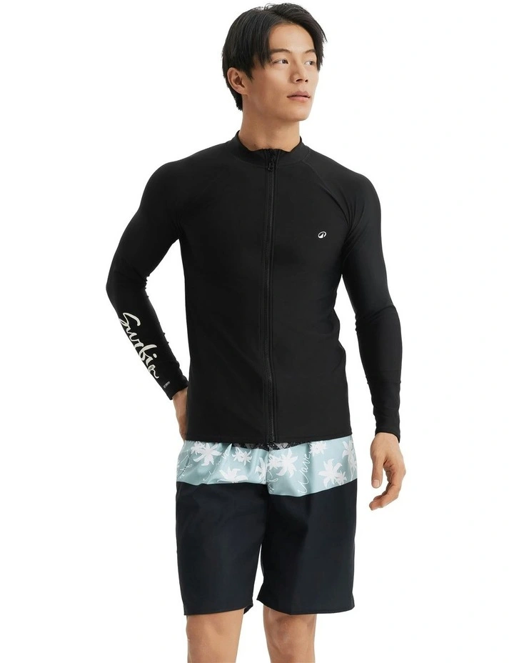 550 Surfing Zip UV Resistant Top in Black image 7