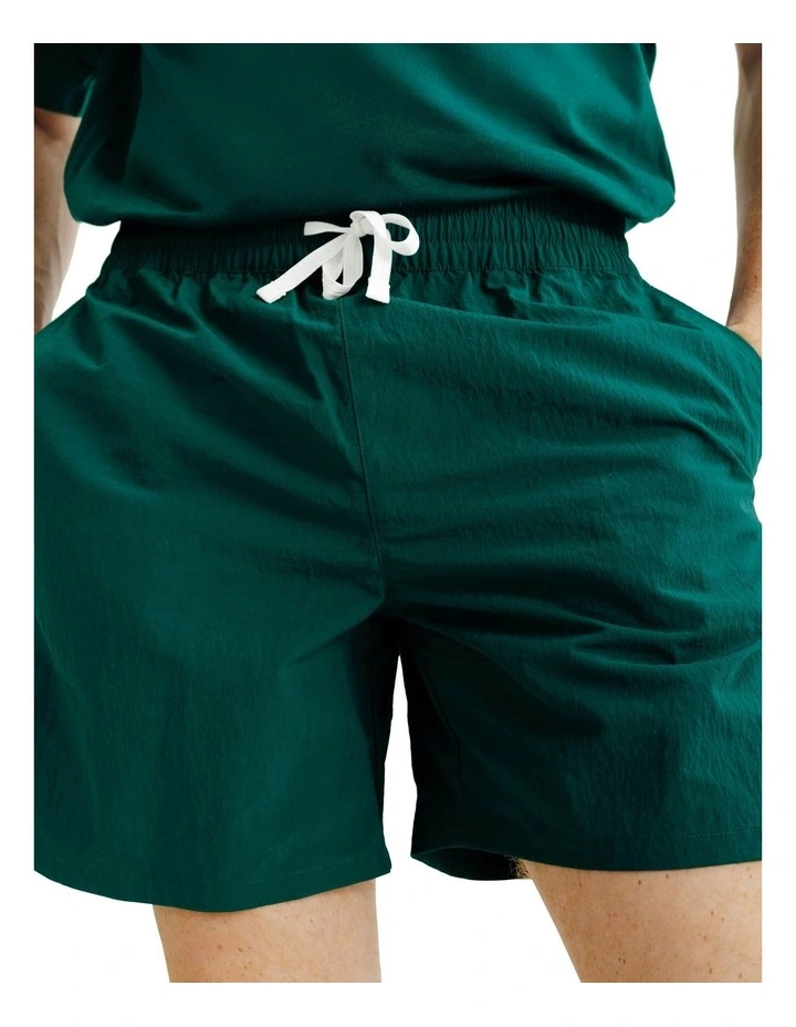 Woven Elementals Shorts in Green image 4