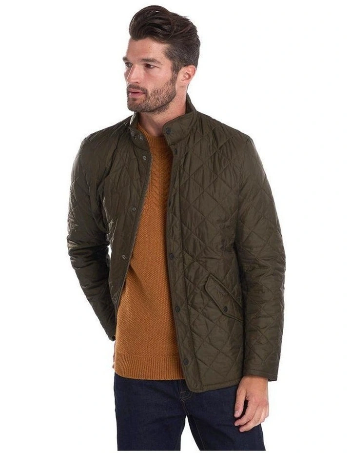 Henry Sartorial X Barbour Chelsea Sportsquilt Jacket Olive image 3