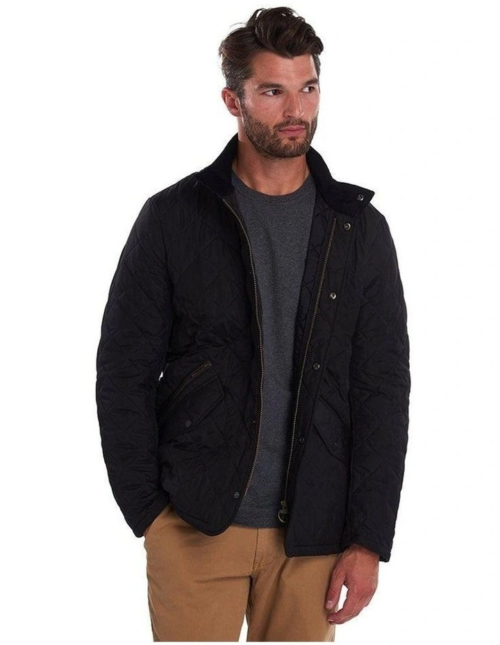 Henry Sartorial X Barbour Chelsea Sportsquilt Jacket Black image 1