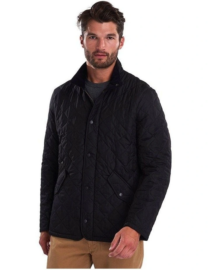 Henry Sartorial X Barbour Chelsea Sportsquilt Jacket Black image 3