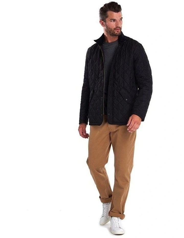 Henry Sartorial X Barbour Chelsea Sportsquilt Jacket Black image 4