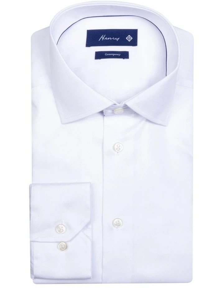 Twill Classic Shirt Single Cufflinks in White image 1