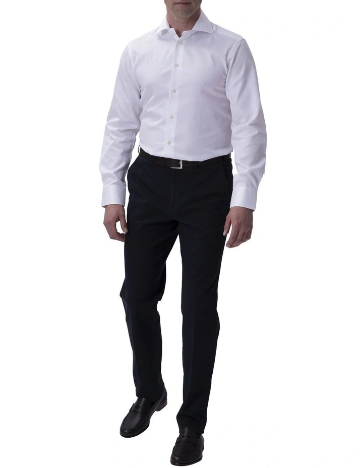 Twill Classic Shirt Single Cufflinks in White image 3