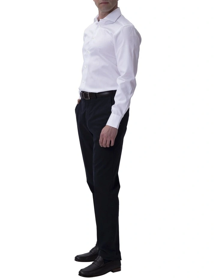 Twill Classic Shirt Single Cufflinks in White image 4