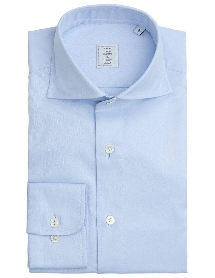 Henry Sartorial x 100 Hands Twill Shirt Sky Blue image 4