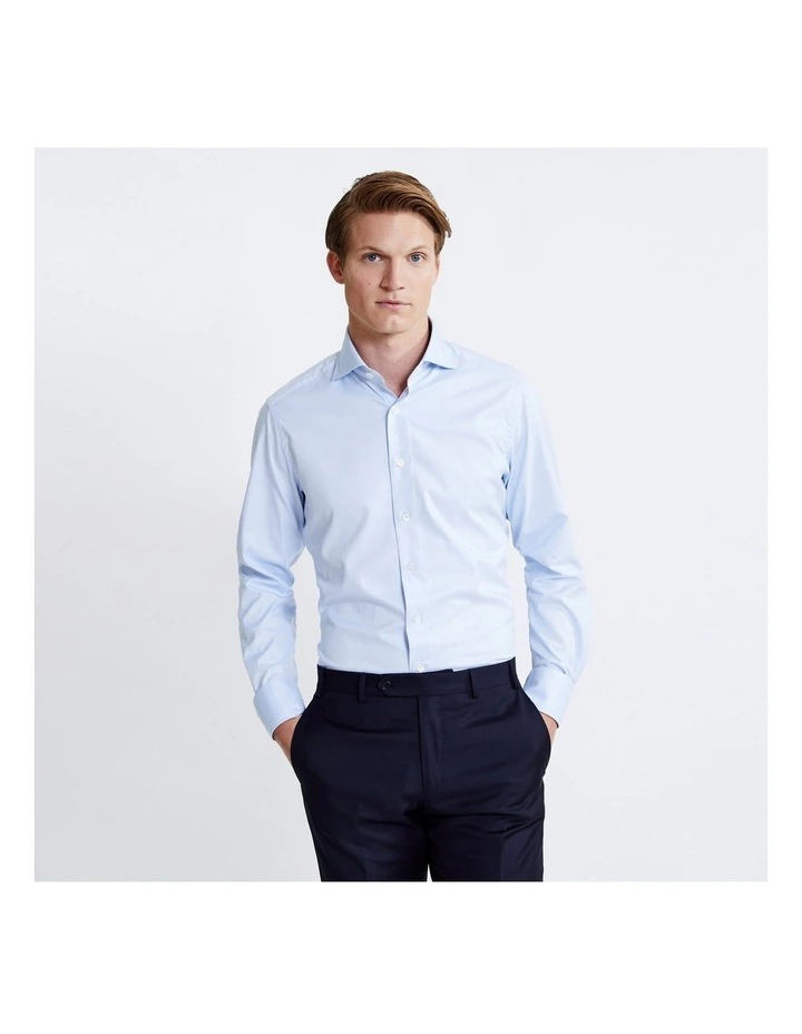 Henry Sartorial x 100 Hands Twill Shirt Sky Blue image 5
