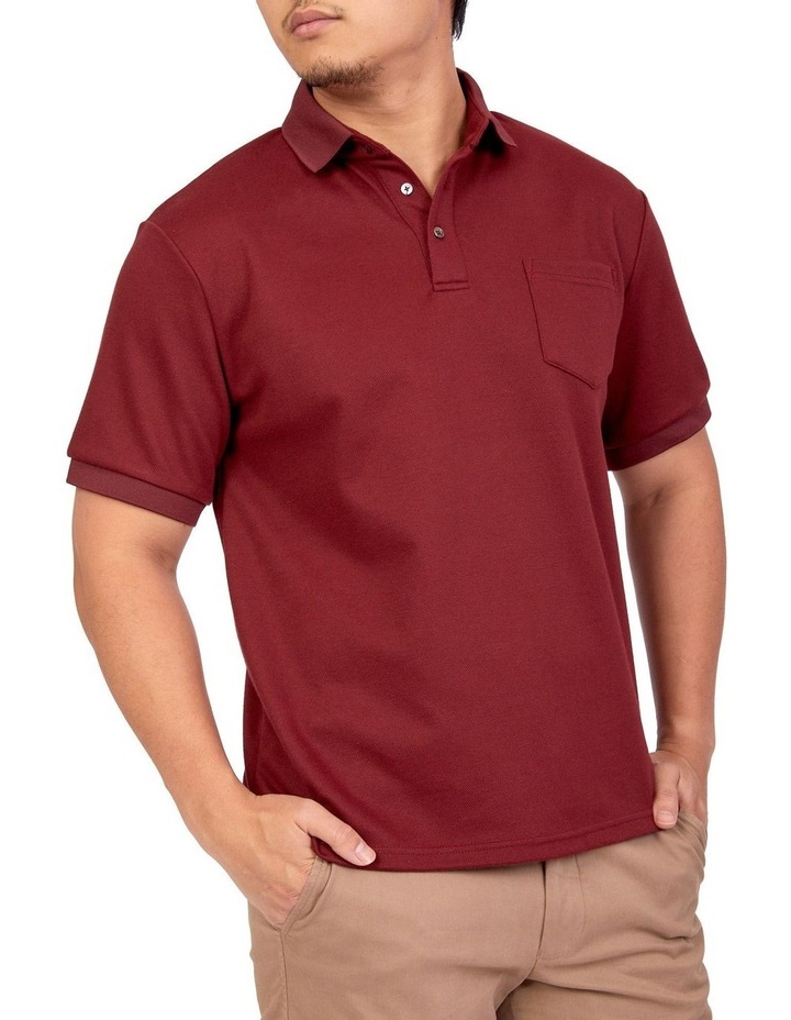 Bucks Casual Mark Polo Bordeaux In 