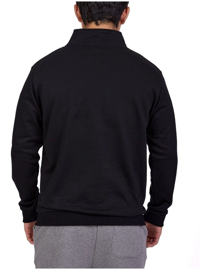 Bucks Casual Todd Half Zip In Black image 2