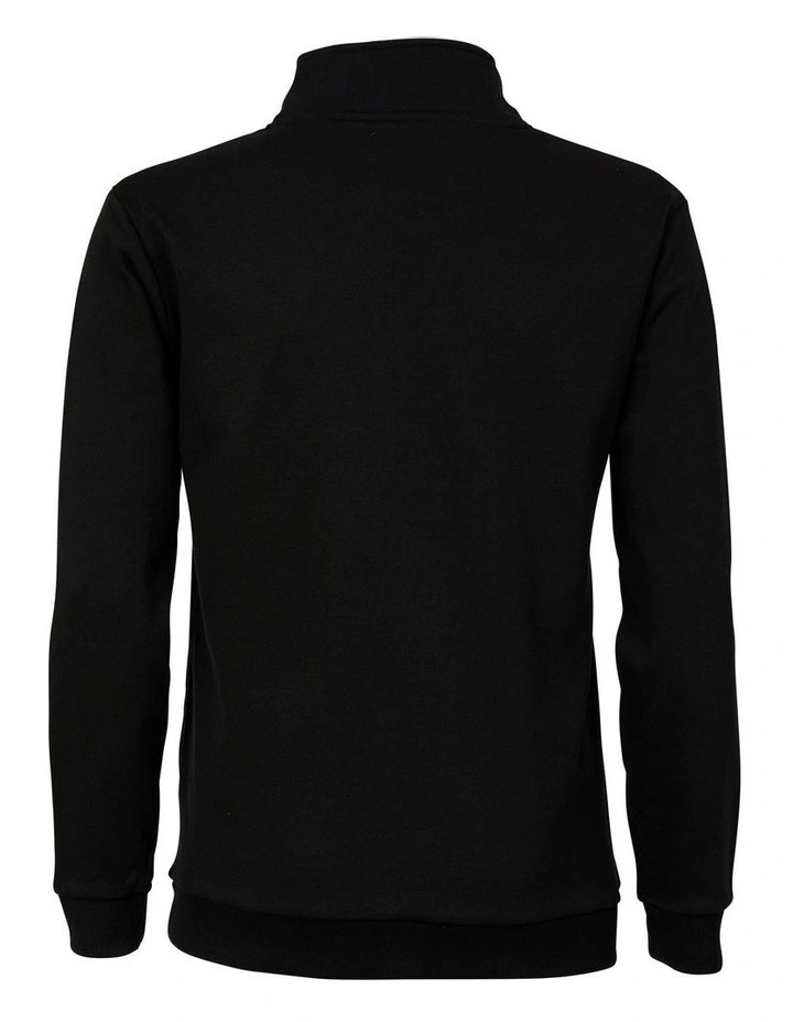 Bucks Casual Todd Half Zip In Black image 5