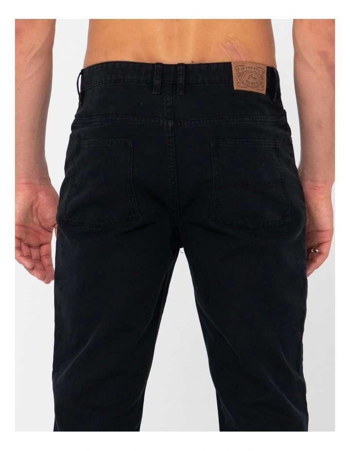 The Bruce 5 Pocket Pant in Black image 4