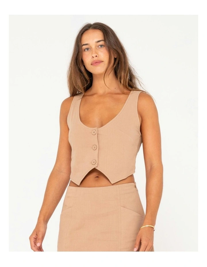 Sicily Vest in Natural image 3