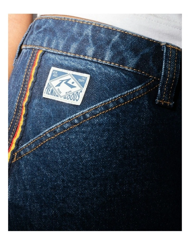Flip Mommy Low Rise Mini Denim Skirt in Blue image 7