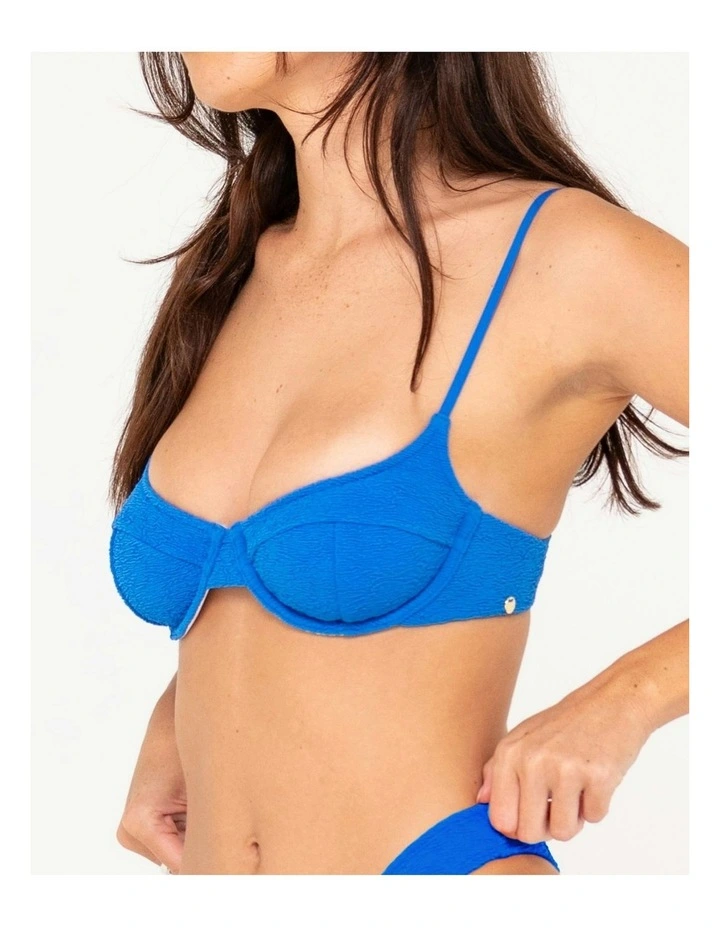 Sandalwood Balconette Bikini Top in Blue image 4