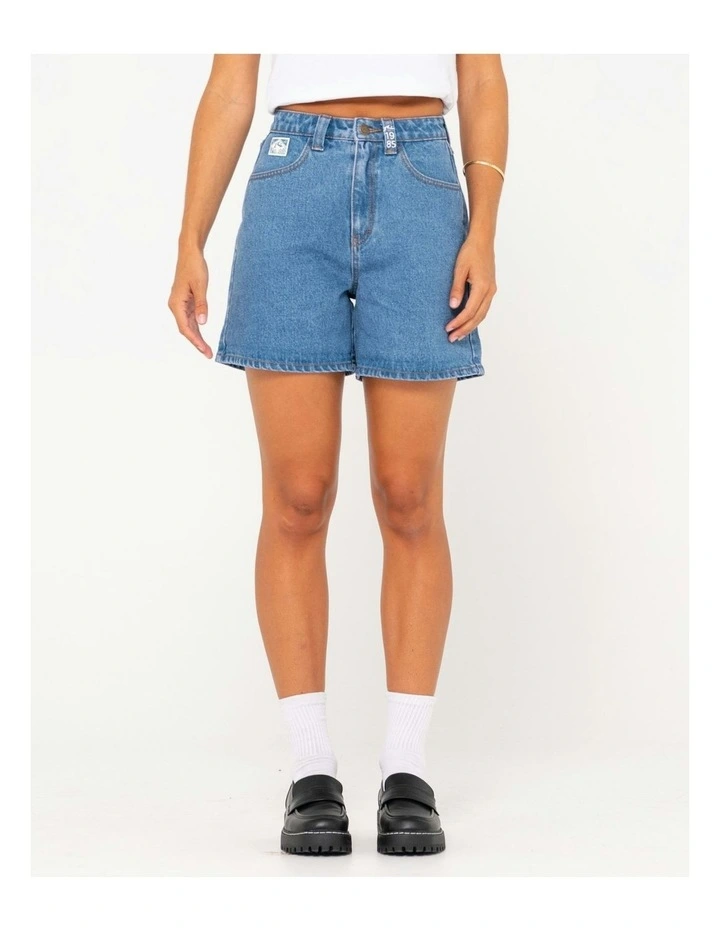 Cyprus High Denim Short in Blue image 1