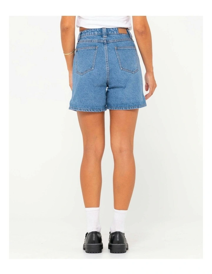 Cyprus High Denim Short in Blue image 2