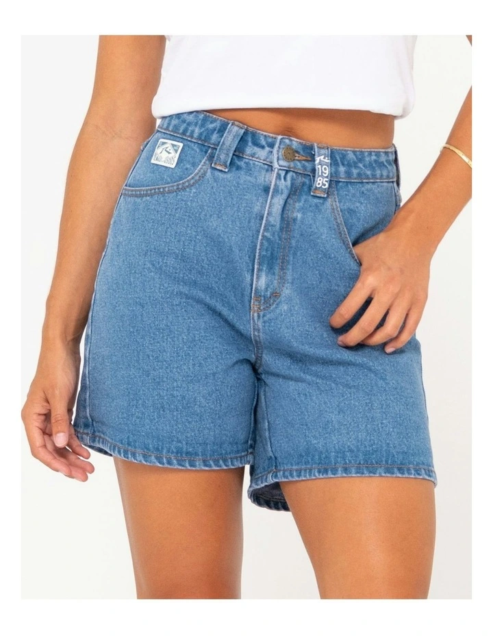 Cyprus High Denim Short in Blue image 5