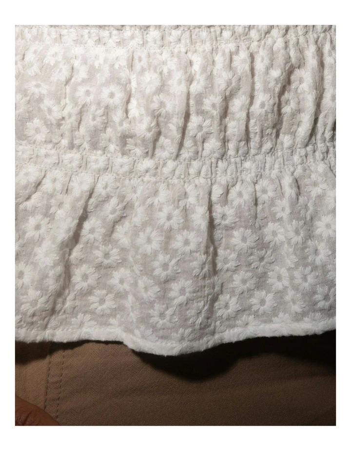 Effie Slip Skimmer Top in White image 4