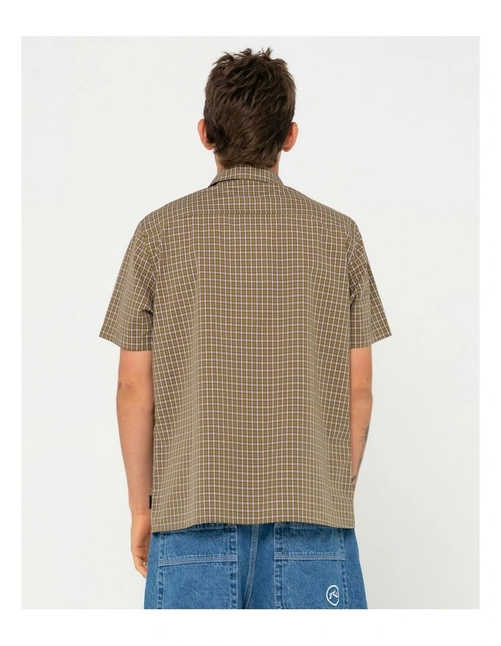 Datsun Check Short Sleeve Shirt in Green image 2