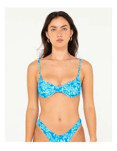 Cabo Balconette Bikini Top in Blue