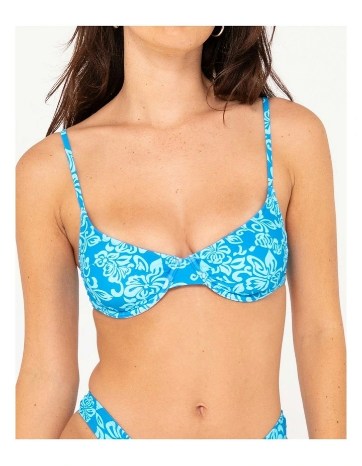 Cabo Balconette Bikini Top in Blue image 4