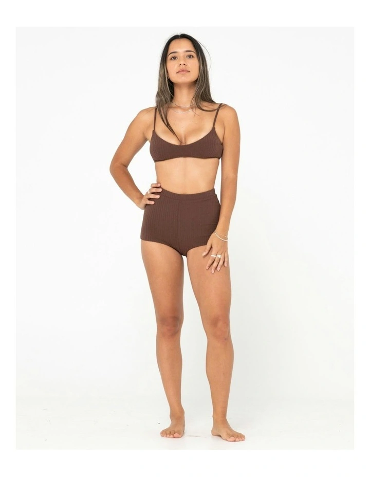 Lucky Bralette Bikini Top in Brown image 5