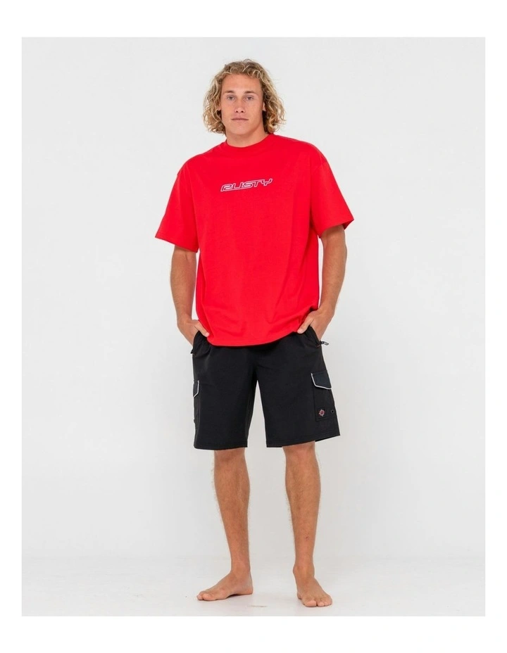 Dip The Toe Elastic Boardshorts in Black image 7