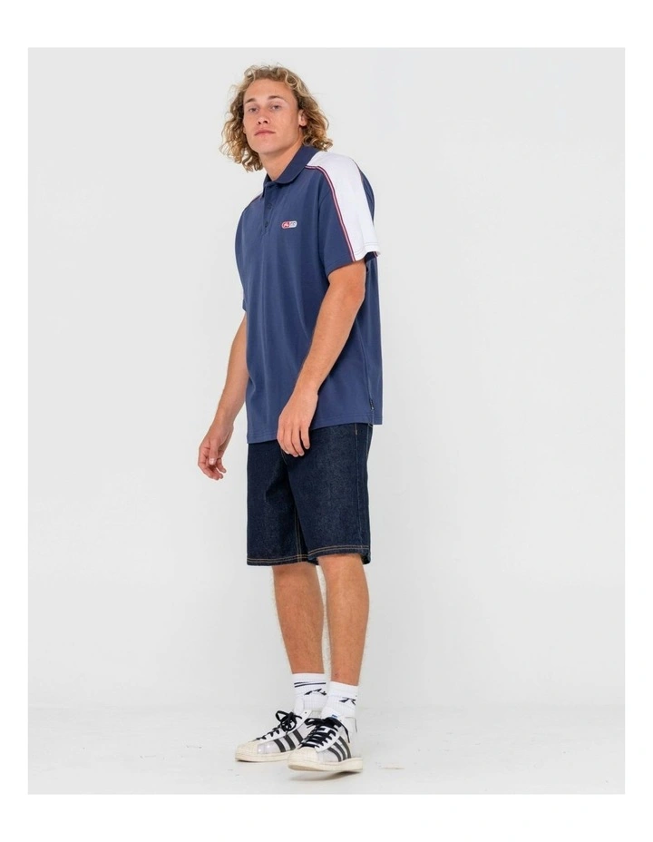Oxecutioner Short Sleeve Polo in Blue image 6