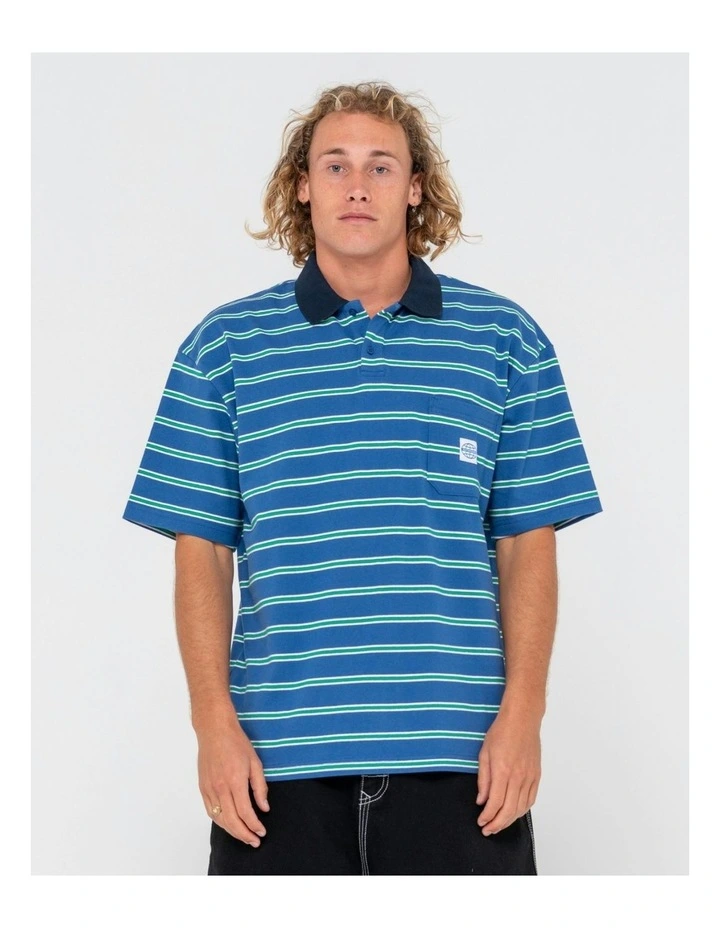 Inspectah Deck Short Sleeve Polo in Blue image 1