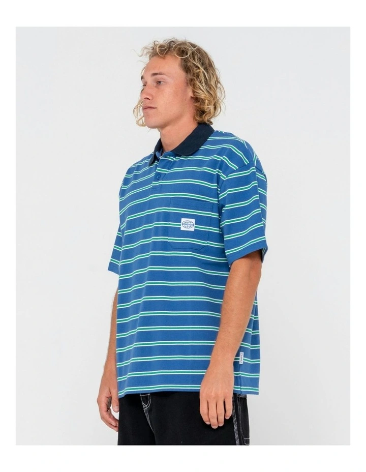 Inspectah Deck Short Sleeve Polo in Blue image 3