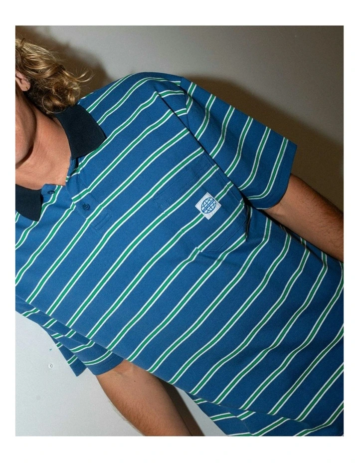 Inspectah Deck Short Sleeve Polo in Blue image 4