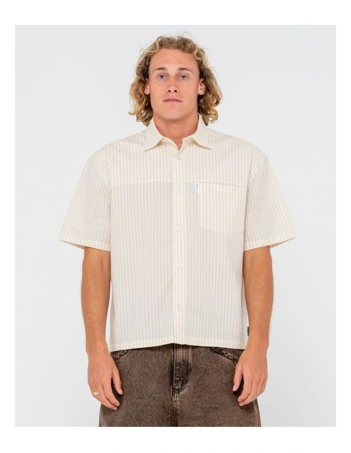Boxed Short Sleeve Shirt in Natural image 1