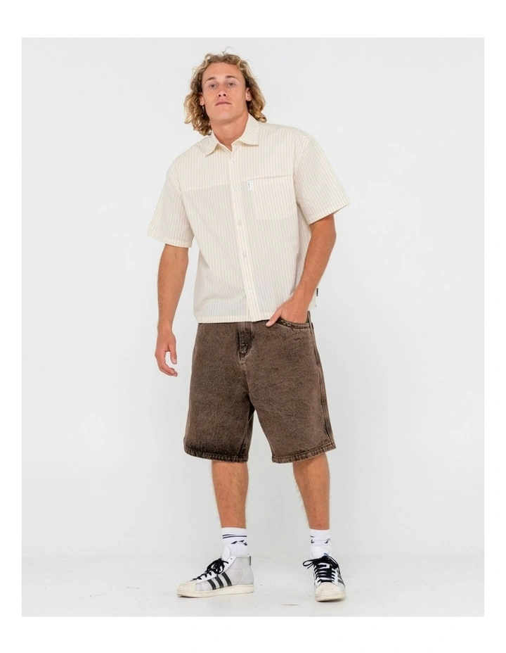 Boxed Short Sleeve Shirt in Natural image 6