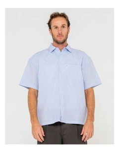Boxed Short Sleeve Shirt in Blue