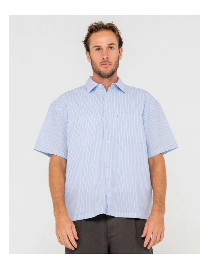Boxed Short Sleeve Shirt in Blue image 1
