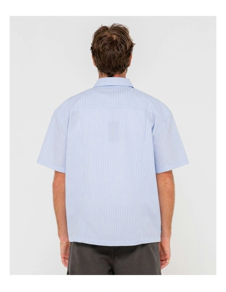 Boxed Short Sleeve Shirt in Blue image 2