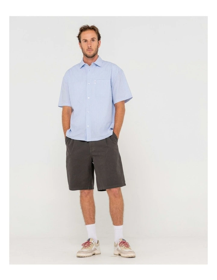 Boxed Short Sleeve Shirt in Blue image 6